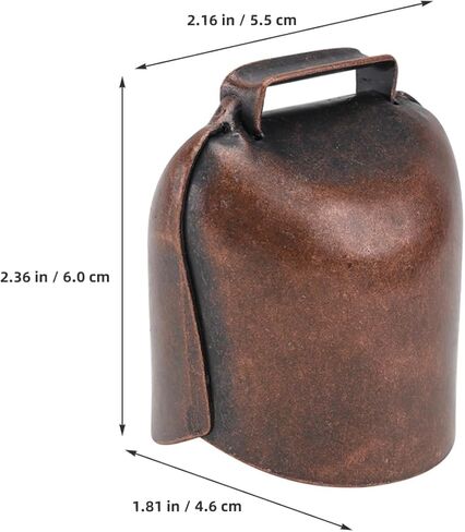 Popetpop Loud Cowbell للحيوانات تصميم الجرس الحديد الساحر لأغنام الماشية والخيول سهلة للجرس لتحديد الحيوانات الأليفة والتواصل in Saudi Arabia