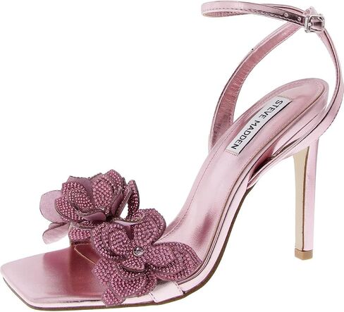 Steve Madden Women's Ulyana Heeled Sandal, Pink Metallic, 10 in Saudi Arabia