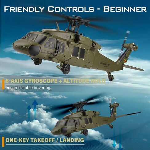 طائرة هليكوبتر K170 UH60L RC ، طائرة هليكوبتر خاضعة للرقابة عن بُعد للمبتدئين البالغين ، 2.4G 4CH RC المستوى 6-AXIS GROSCOST ALFITUST in Kuwait