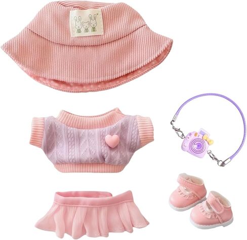 5Pcs Set 15cm/17cm Doll Clothes, Clothes for Dolls Outfit, Accessories 15cm/17cm Dolls Clothing Set Replacement (No Doll Included) (Style 1) in Kuwait
