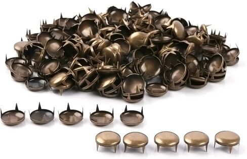 200Pcs 4mm Silver Round Dome Studs Nailhead Rivets for Punk Rock DIY Leather Craft, Clothes, Bags, Shoes, Bracelets in Saudi Arabia