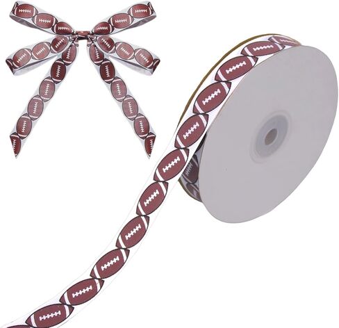 50 ياردة من شريط البيسبون الرياضي ، شريط مخطط أحمر وأبيض ، Grosgrain ، مثالي لالتفاف الهدايا DIY ، حفل زفاف تحت عنوان ، زخرفة الحرفية in Kuwait