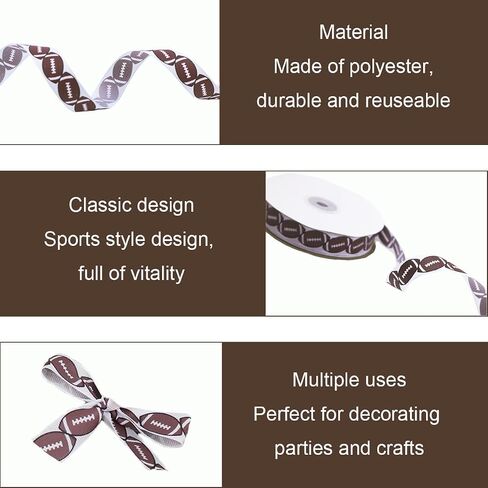 50 ياردة من شريط البيسبون الرياضي ، شريط مخطط أحمر وأبيض ، Grosgrain ، مثالي لالتفاف الهدايا DIY ، حفل زفاف تحت عنوان ، زخرفة الحرفية in Kuwait