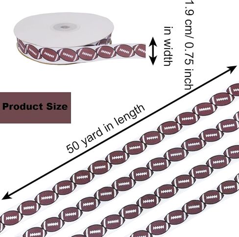 50 ياردة من شريط البيسبون الرياضي ، شريط مخطط أحمر وأبيض ، Grosgrain ، مثالي لالتفاف الهدايا DIY ، حفل زفاف تحت عنوان ، زخرفة الحرفية in Kuwait