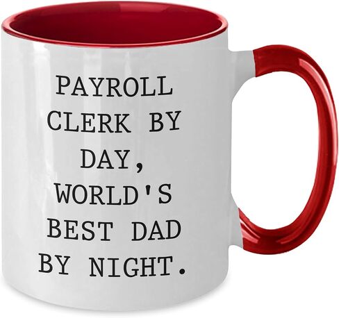 Payroll Clerk Gifts for Christmas, Two Tone Coffee Mug, Funny Quote in Saudi Arabia