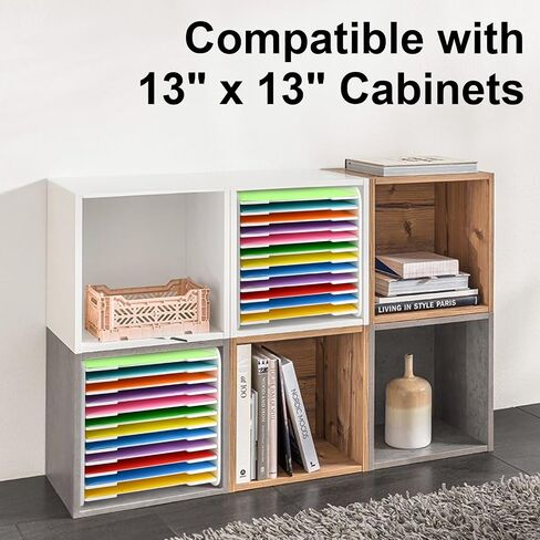 12x12 Paper Organizer, 12-Tier Scrapbook Paper Storage, Stackable Desktop File Holder for Home, Office, Classroom, and Craft Room in Saudi Arabia