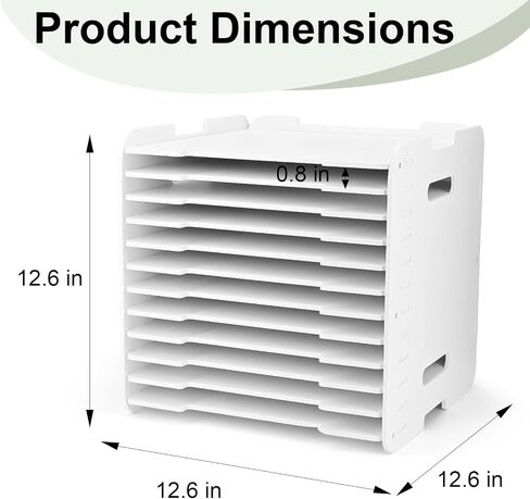 12x12 Paper Organizer, 12-Tier Scrapbook Paper Storage, Stackable Desktop File Holder for Home, Office, Classroom, and Craft Room in Saudi Arabia
