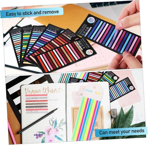 8packs Index Sticker Strip Tabs for Annotating Books Reusable Highlight Strips for School Highlighter Tape for Reading Highlighter for School in Saudi Arabia