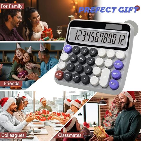 حاسبة سوداء رمادية ، حاسبة زر كبيرة مع شاشة كبيرة LCD ، ملحق مكتب سوداء رمادي المكتب للمكاتب والمدارس والمنازل والشركات in Saudi Arabia