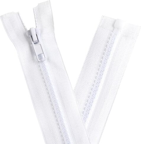 YAKA 4PCS #5 16 inch Separating Jacket Zippers for Sewing Coats Jacket Zipper Black Molded Plastic Zippers Bulk DIY Tools for Garment/Bags/Home Textile Bags Pillow Tent Tailor (Light Beige, 16 inch) in Saudi Arabia