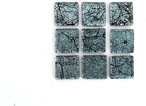 Milltown Merchants 3/4 Inch (20mm) Foil Mosaic Tile, 1 Pound (16 oz. Bag) (1 Pound, Black) in Kuwait