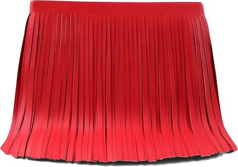 Black PU Leather Fringe Trim 8 Inch Tassel Trim for Sewing - DIY Crafts, Clothing, Bags Decoration (2yards) in Kuwait