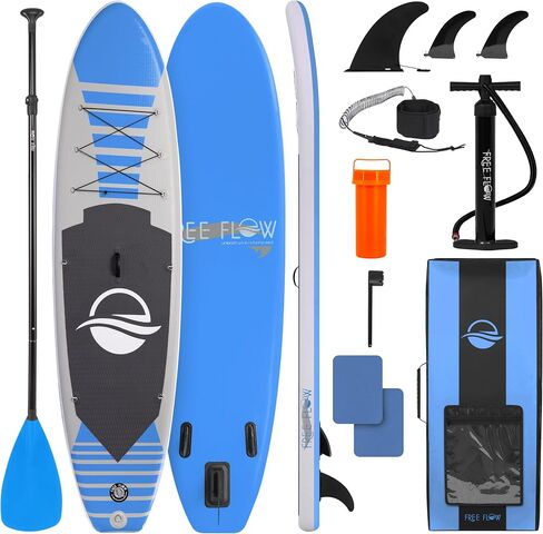 SereneLife Inflatable Stand up Paddle Board - Non-Slip SUP with Paddle, Pump, Leash, and Complete Accessories - Enjoyable Water Paddle Board for Adults and Youth with Stable and Wide Design in Saudi Arabia