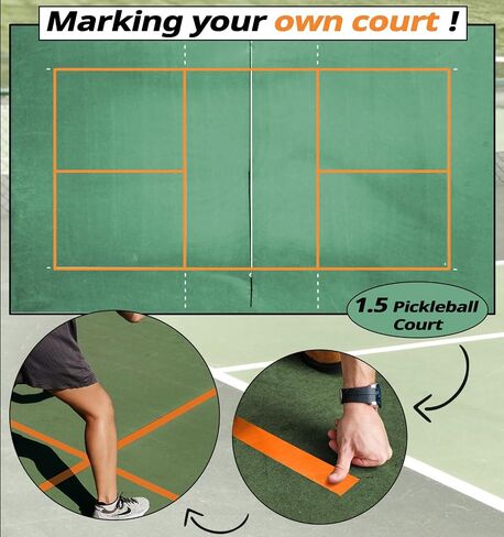 300FT Pickleball Tape for Outdoor Court, Temporary Pickleball Court Line Tape, Court Marking Kit for Pickleball, 2in Wide in Saudi Arabia