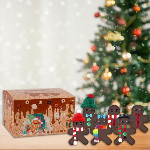 8pack عيد الميلاد الزنجبيل Man Man Diy Crafts Kit - Air Clay Gingerbread Crafts for Kids - Air Creative Dry Clay Modeling Decorations - Kids Gingerbread Man Gift for School Winter Party in Kuwait