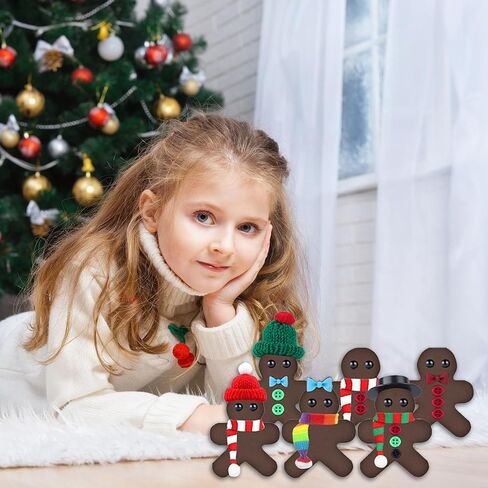 8pack عيد الميلاد الزنجبيل Man Man Diy Crafts Kit - Air Clay Gingerbread Crafts for Kids - Air Creative Dry Clay Modeling Decorations - Kids Gingerbread Man Gift for School Winter Party in Kuwait
