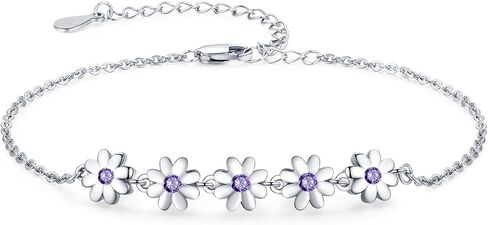 Daisy Bracelet for Women Sterling Silver Daisy Bracelet Bracelet with Daisy Daisy Flower Bracelet Daisy Jewelry Daisy Gifts for Women Girls in Saudi Arabia