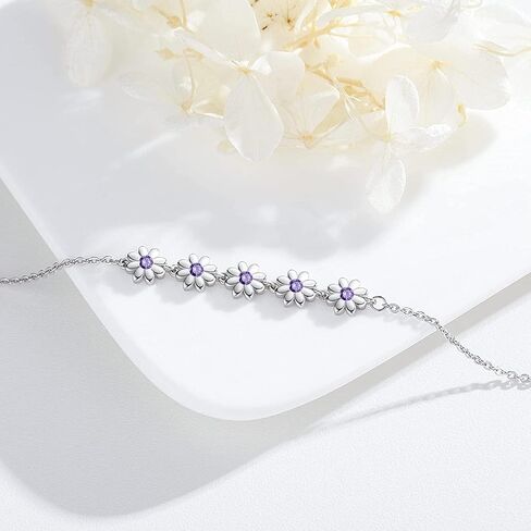 Daisy Bracelet for Women Sterling Silver Daisy Bracelet Bracelet with Daisy Daisy Flower Bracelet Daisy Jewelry Daisy Gifts for Women Girls in Saudi Arabia