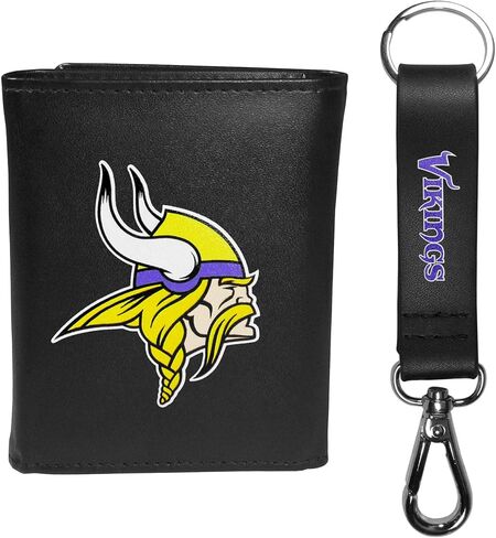 Siskiyou Sports NFL Kansas City Chiefs Mens Tri-fold Wallet & Strap Key Chain, Black, One Size in Saudi Arabia