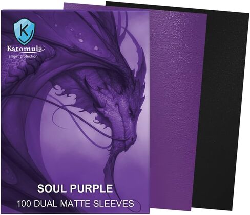 Soul Purple Dual Matte Card Sleeves, Katomula Card Sleeves for MTG, Standard Card Sleeve for MTG, PKM, Flesh & Blood in Kuwait