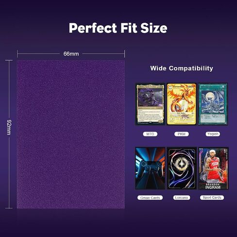 Soul Purple Dual Matte Card Sleeves, Katomula Card Sleeves for MTG, Standard Card Sleeve for MTG, PKM, Flesh & Blood in Kuwait