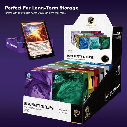Soul Purple Dual Matte Card Sleeves, Katomula Card Sleeves for MTG, Standard Card Sleeve for MTG, PKM, Flesh & Blood in Kuwait