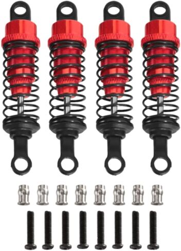 4x Shock Absorbers 1/12 1/16 Upgrade RC Shocks Dampers Set for MN82 MN99S MN78 D90 B16, Red in Kuwait