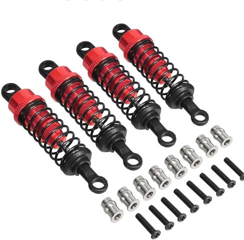 4x Shock Absorbers 1/12 1/16 Upgrade RC Shocks Dampers Set for MN82 MN99S MN78 D90 B16, Red in Kuwait