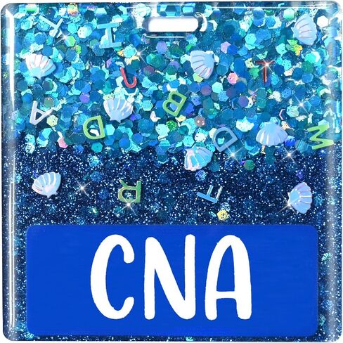 LPN Badge Buddy Card Ombre Glitter Horizontal Badge Identification Tags for LPN Nurse (Pink LPN) in Kuwait