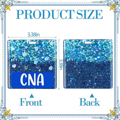 LPN Badge Buddy Card Ombre Glitter Horizontal Badge Identification Tags for LPN Nurse (Pink LPN) in Kuwait