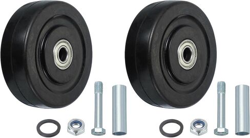 Meccanixity Push Cart Wheel بديل ، عجلات لوح رف مطاطية مع عجلات مزدوجة محامل المضادة in Saudi Arabia