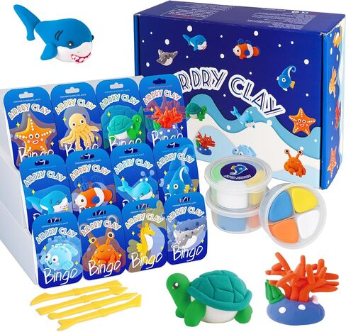 8pack عيد الميلاد الزنجبيل Man Man Diy Crafts Kit - Air Clay Gingerbread Crafts for Kids - Air Creative Dry Clay Modeling Decorations - Kids Gingerbread Man Gift for School Winter Party in Kuwait