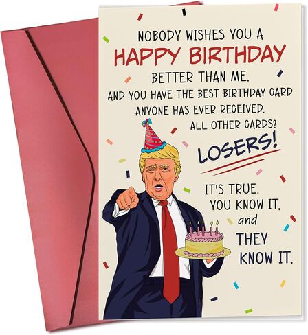 Birthday Card - Happy Funny Birthday Cards for Husband, Wife, Mom, Dad, Sister, Boyfriend, Daughter, Best Friend, Grandson, Brother, Women - 5.3''x 8'' Greeting 21st, 30th, 60th Bday Card in Kuwait