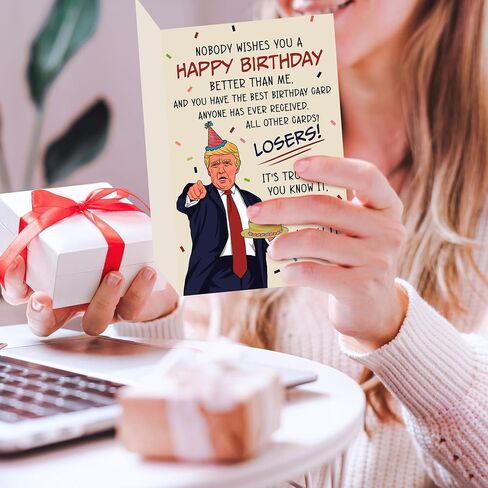 Birthday Card - Happy Funny Birthday Cards for Husband, Wife, Mom, Dad, Sister, Boyfriend, Daughter, Best Friend, Grandson, Brother, Women - 5.3''x 8'' Greeting 21st, 30th, 60th Bday Card in Kuwait