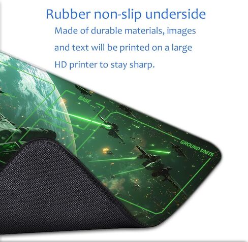 Starry Spaceship Mouse Pad: SWD Playmat Featuring a Non-Slip Base and Stitched Edges, Playmat Suitable for TCG (Zones,xq5) in Saudi Arabia