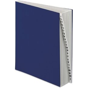 Pendaflex Desk File, A-Z Index, Letter Size, Acrylic-Coated Pressboard, Black/Blue