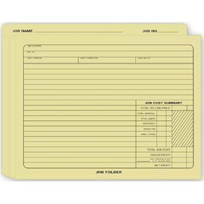 Expandable Job Folder, 12" x 10", 50 Folders