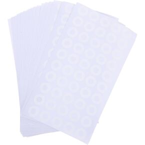 NUOBESTY 1000pcs Reinforcement Labels Self-Adhesive Stickers for Binder and Looseleaf Paper Strong Adhesion Easy to Apply for School Office and Home Use