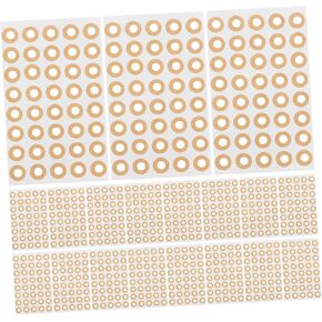 Gadpiparty 100sheet Self-Adhesive Binder Hole Reinforcement Labels Round Stickers for Document Easy Application for Office Home School and Library Use