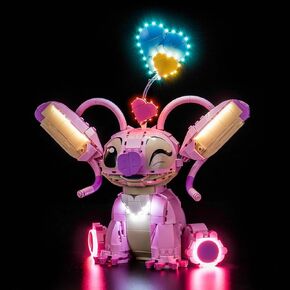 BrickBling Light Compatible with Lego Angel lilo & Stitch, Creative Lighting Compatible with Lego 43257 - Not Come with Model (Classic Version)