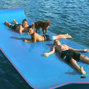 Oversized Lily Pad Floating Mat, 3 Layer 7'/9'/12'/18' Floating Water Mat,Ocean, Beach, River, Pool, Floating Mat for Water Recreation and Relaxing