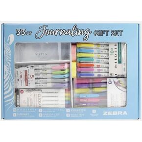 ZEBRA 33ct Journaling Gift Set, Comprehensive Collection of Tools for Bullet Journaling, Planning, and Creative Projects