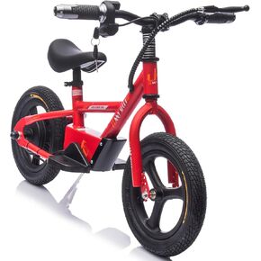 Electric Dirt Bike for Kids 5-12 Years, 300W Super Power Motor, 16in Wheels with Shock Absorption, Up to 12.43MPH Speed, Key Start & LED Headlight, Adjustable Seat, 39.7lbs Lightweight
