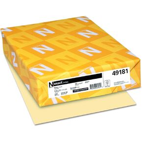 Neenah Wausau Exact Index Cardstock, 90 lb, 8.5 x 11 Inches, Pastel Ivory, 250 Sheets (49181)