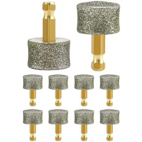 10-Pack Dog Nail Grinder Heads: Diamond Tip Replacement for Electric Pet Trimmer, Low Noise Claw Smoothing Bits, Long-Lasting Grinding Wheels​