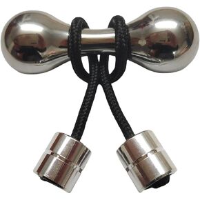Bone-Shaped Metal Fidget Beads for Adults - Titanium & Copper Sensory Skill Toy for Anxiety Relief, ADHD Focus & Stress - Portable EDC Desk Toys for Office, Travel & Skill Training (Silvery)