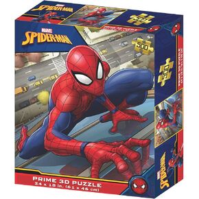 Prime 3D - Marvel Spider -Man 3D Jigsaw Puzzle | 500 قطعة لعبة عدسي للبالغين والأطفال والعائلات | 24 "× 18" نشاط تحدي وممتع مع العمق والحركة | هدية خارقة مرخصة رسميا