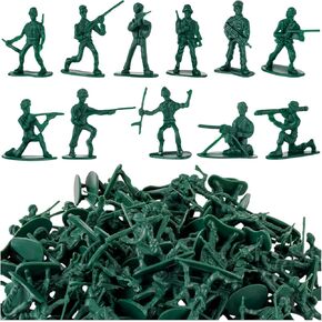 100 Pcs Army Men Action Figures, Plastic Classic Green Army Men Toys for Boys, Multiple Poses Soldier Action Figures for Birthday Gift