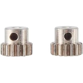 RC Spare Part Compatible with 7075 for Hsp for RGT for Redcat 370 380 390 16T 1/12 1/16 RC Car 2PCS 2.3Mm Shaft Metal Pinion Motor Gear 48DP M0.6 M0.8