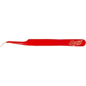 Excel Blades Curved Fine Tip Tweezers for Intricate Projects, Scrapbooking, Cardmaking, One Size, Multi Color, Red